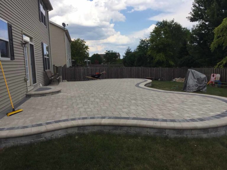 New-Patio-Install-With-Retaining-Wall